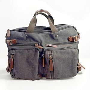 Convertible Laptop Messenger Bag Backpack 17”  Pockets Attache Briefcase